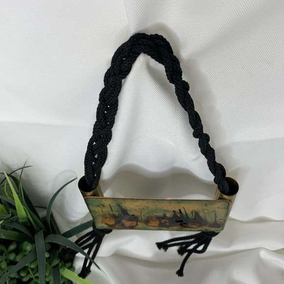 Enamel on metal hanging scroll wall art - Picture 3 of 14